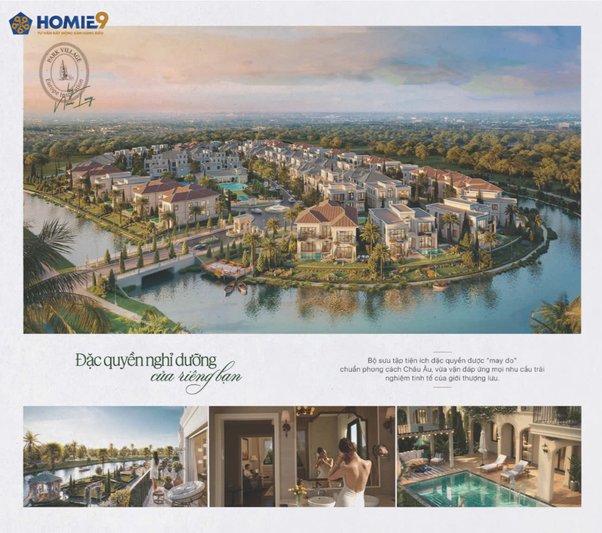 HỌA PHẨM CHÂU ÂU PARK VILLAGE GIỮA LÒNG TRÁI TIM XANH WATERPOINT