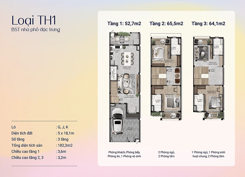 Loai Th1 Nha Pho Dac Trung 3 Tang