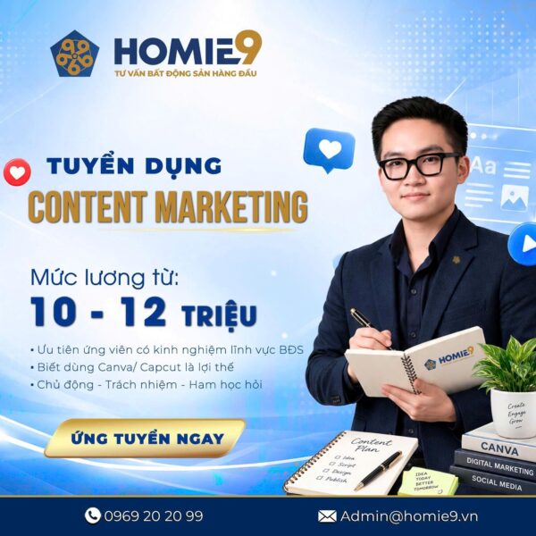 HOMIE9 tuyển dụng Content Marketing