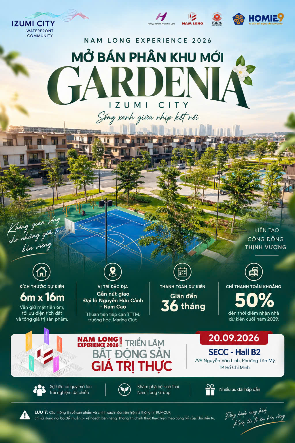 Mở bán Izumi Gardenia Phân khu 1A2
