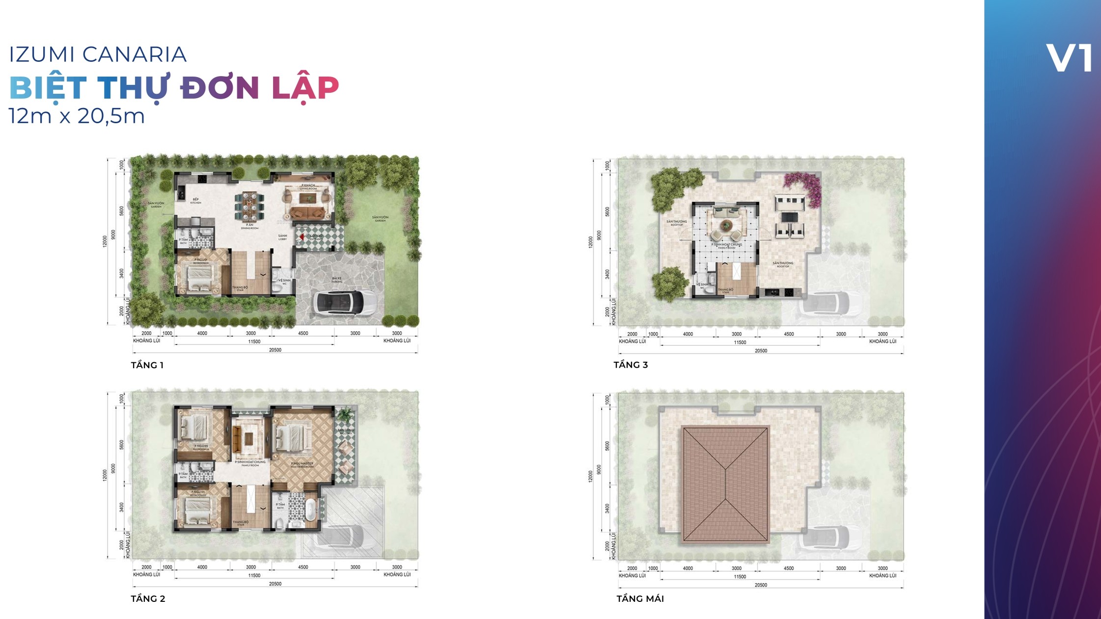 Layout Biệt Thự Đơn Lập Izumi City
