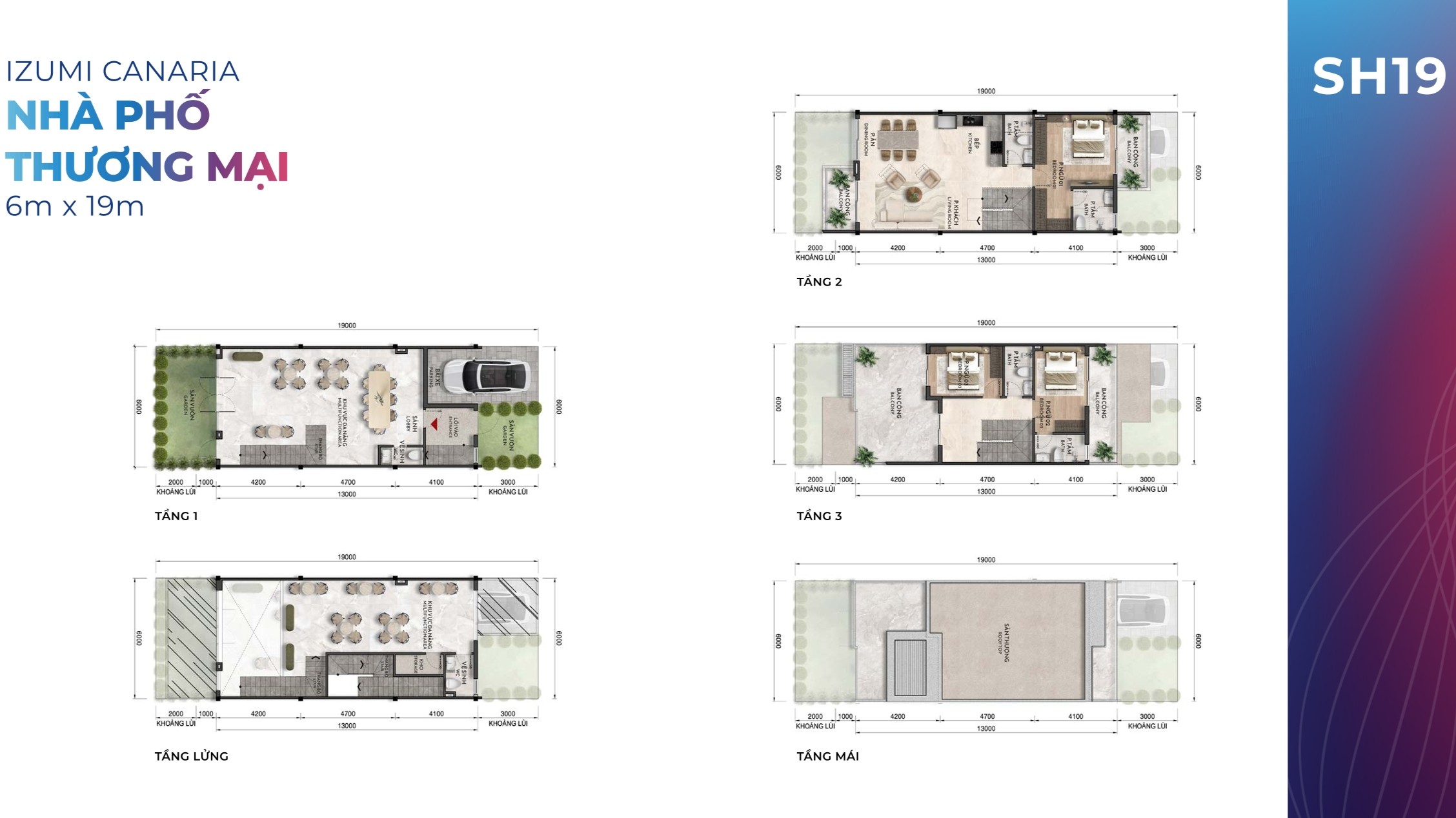 Layout Shophouse Thương Mại Izumi City