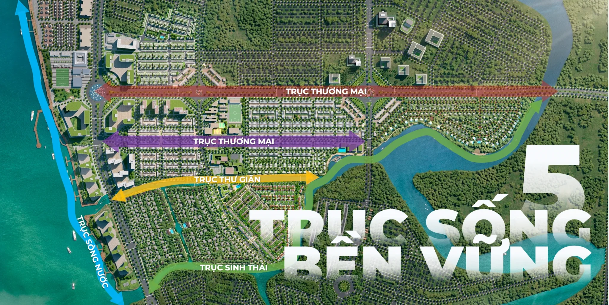 Quy hoạch 5 trục sống bền vững Izumi City